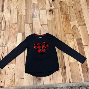 I’m selling a kids gray long sleeve shirt with flipping sequence